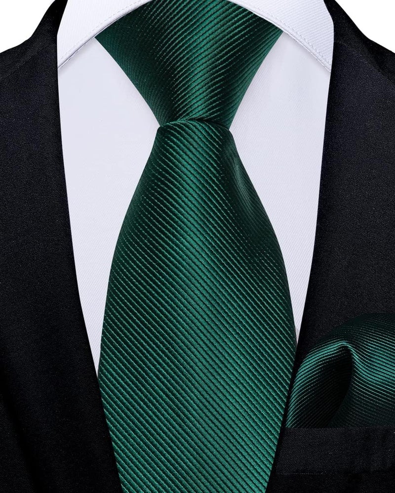 DiBanGu Boys Pre-tied Neckties and Pocket Square Set Adjustable Strap Tie for Kids Wedding Party Graduation School Uniforms - Image 2